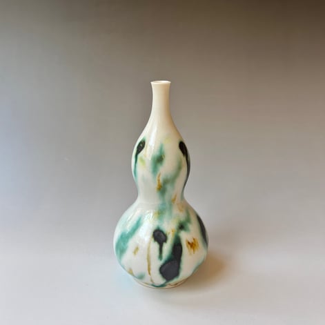L Z2509  Kalebasfles, H.18,5xd.9cm, Terra Delft, No.1