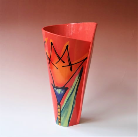 JK3-242-2 Spiralvase, 27x17x12cm, stoneware, handpainted, TerraDelft