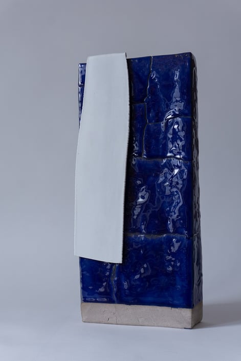 Marta Nagy Story 1 2023 Glazed Stoneware, Porcelain 22x7x46 Cm