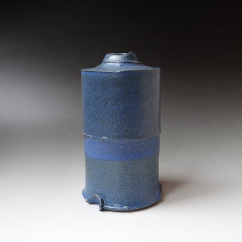 Z X2401 Flesvorm Blauwgroen Mat, H.31,5xd.12cm, Terra Delft 1