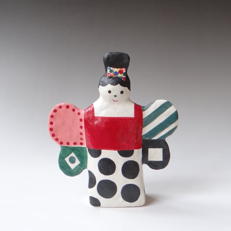 L L2510 Butterfly Woman, H.21x18x5,5cm, Terra Delft, No.1