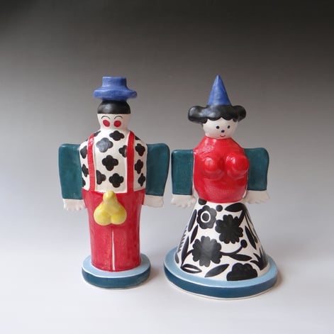 L L2506 Lover Sculpture Set, Terra Delft