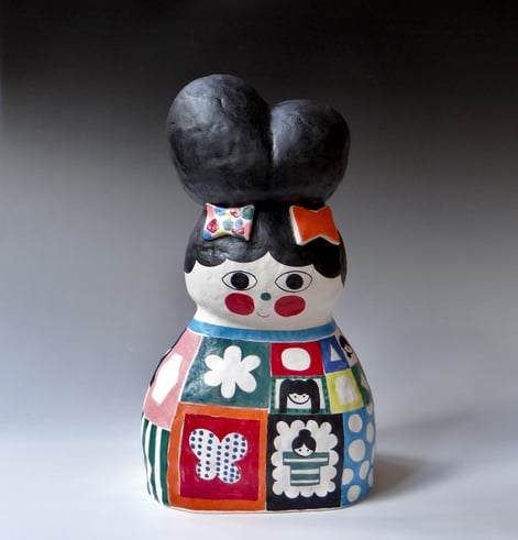 L L2503 the Childhood, H.35x20x14cm, Terra Delft, No.1