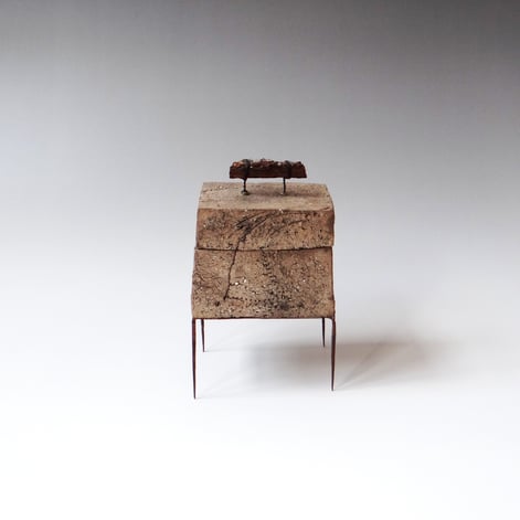 S K25 2 Doosje, Keramiek Metaal Glas, H.14x9x7cm, Terra Delft 1