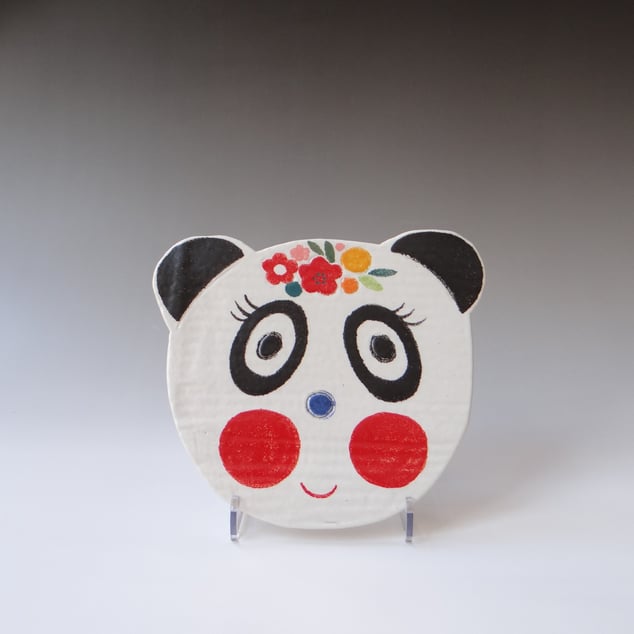 L L2520 Panda Plate, H.1x20,5x18cm, Terra Delft